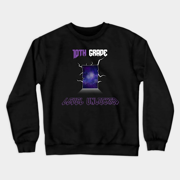 10th grade level unlocked Back To School 2023 Crewneck Sweatshirt by OBO market